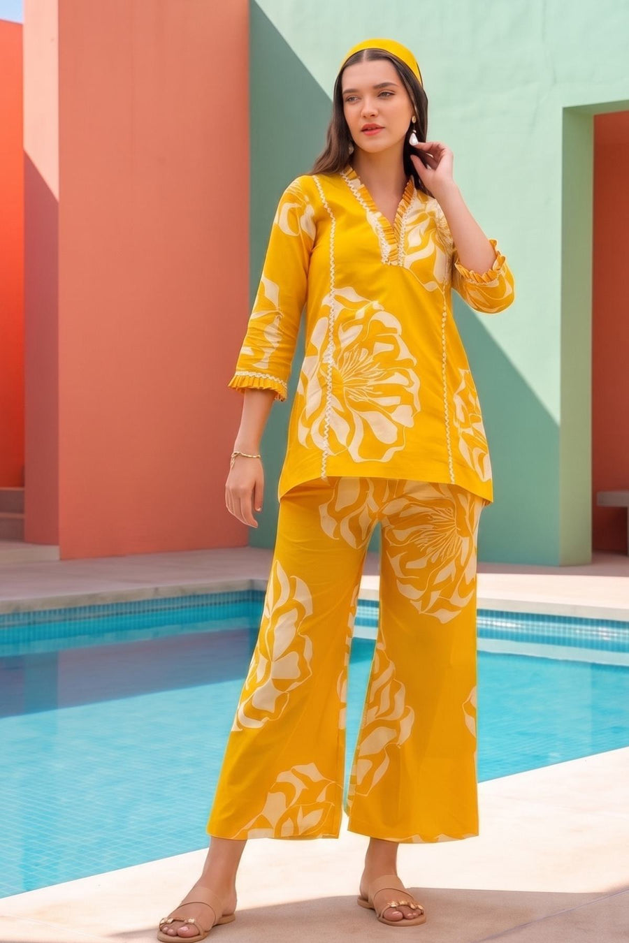 Mustard Bloom Co-ord Set