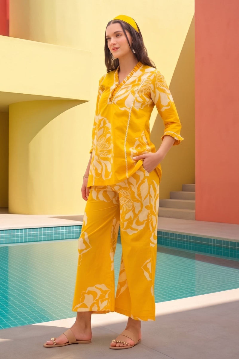 Mustard Bloom Co-ord Set