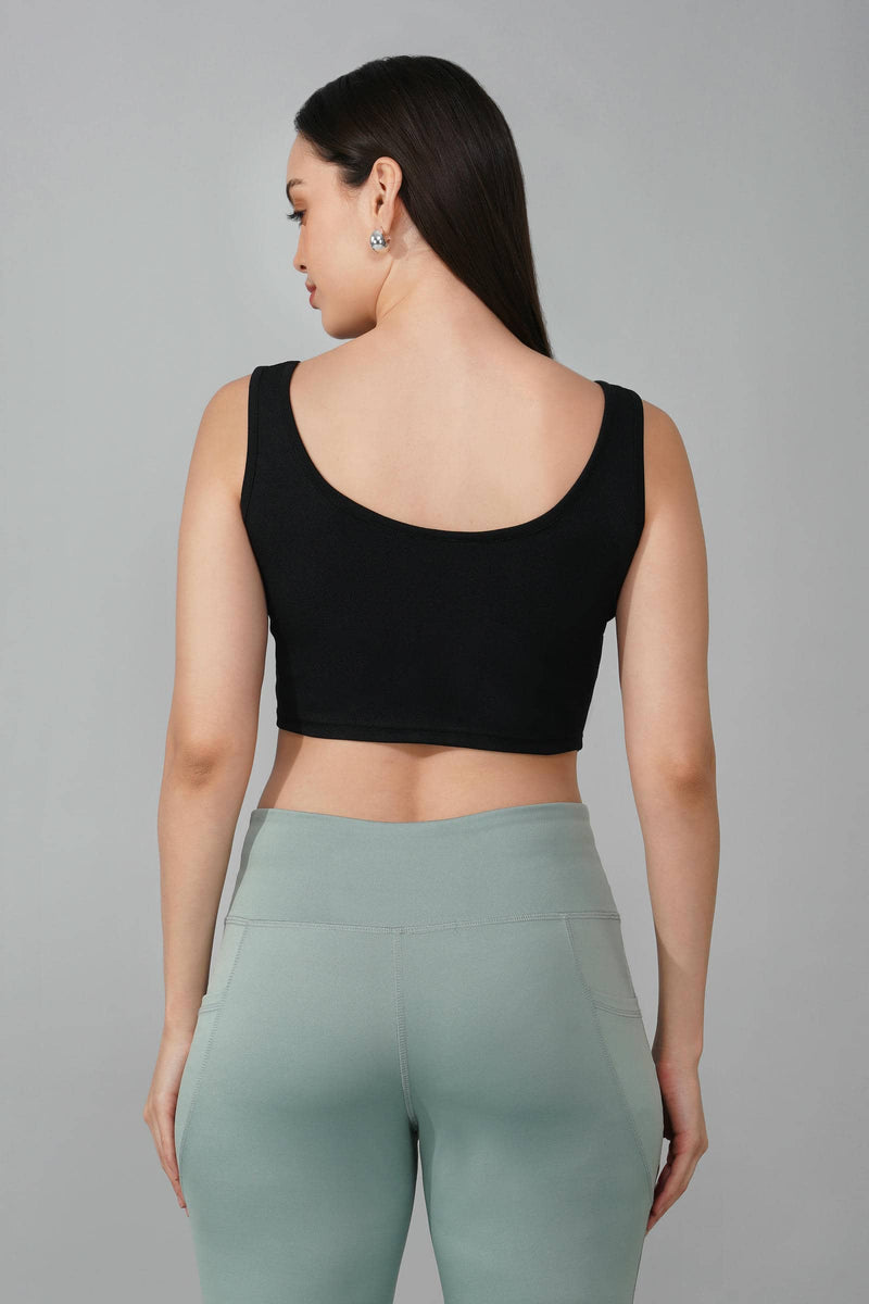 Black Corset Crop Top