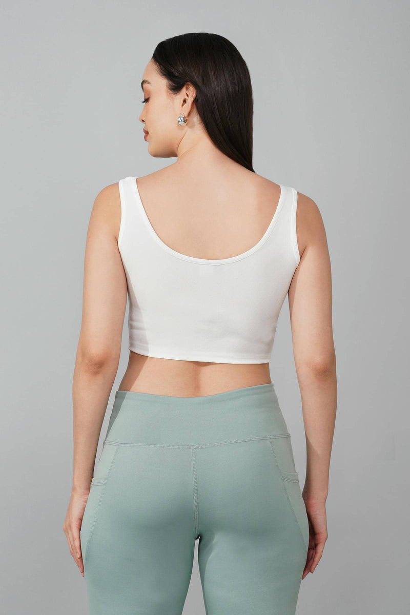 White Corset Crop Top