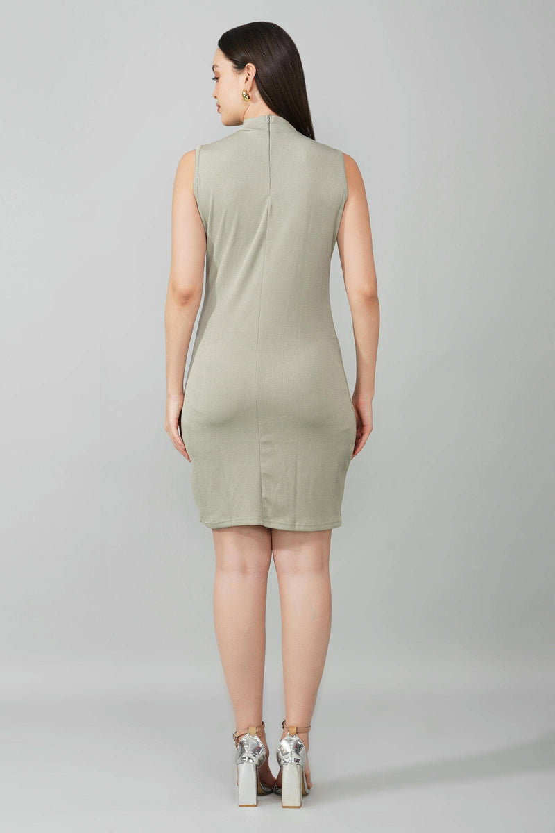 Beige Bodycon Dress