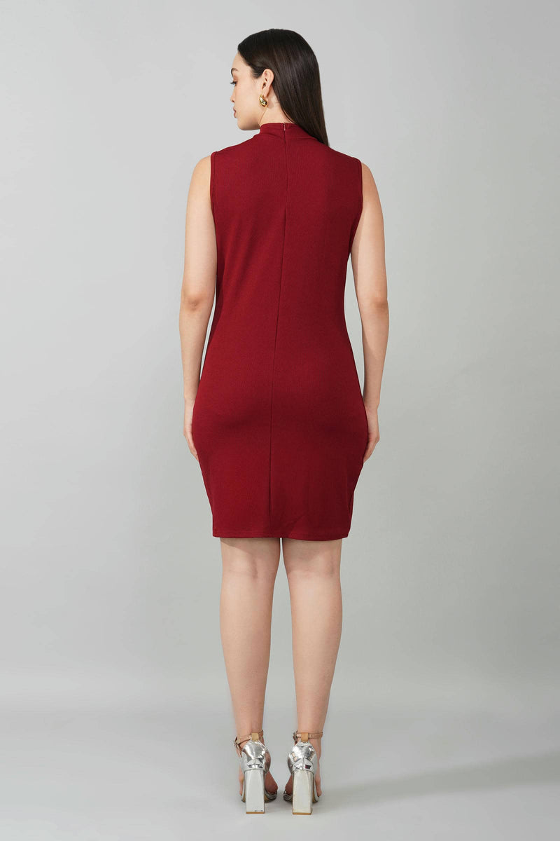 Burgundy Bodycon Dress