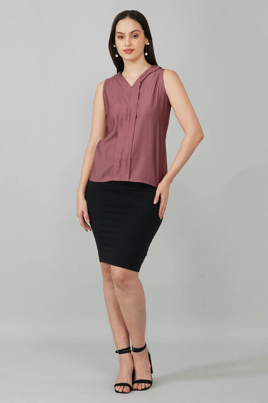 Sleeveless Pink Top