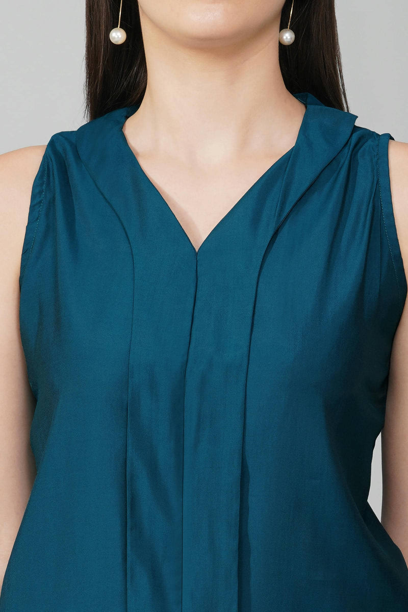 Teal Green Sleeveless Top