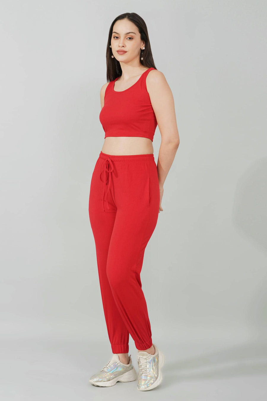 Red Tank & Jogger Set