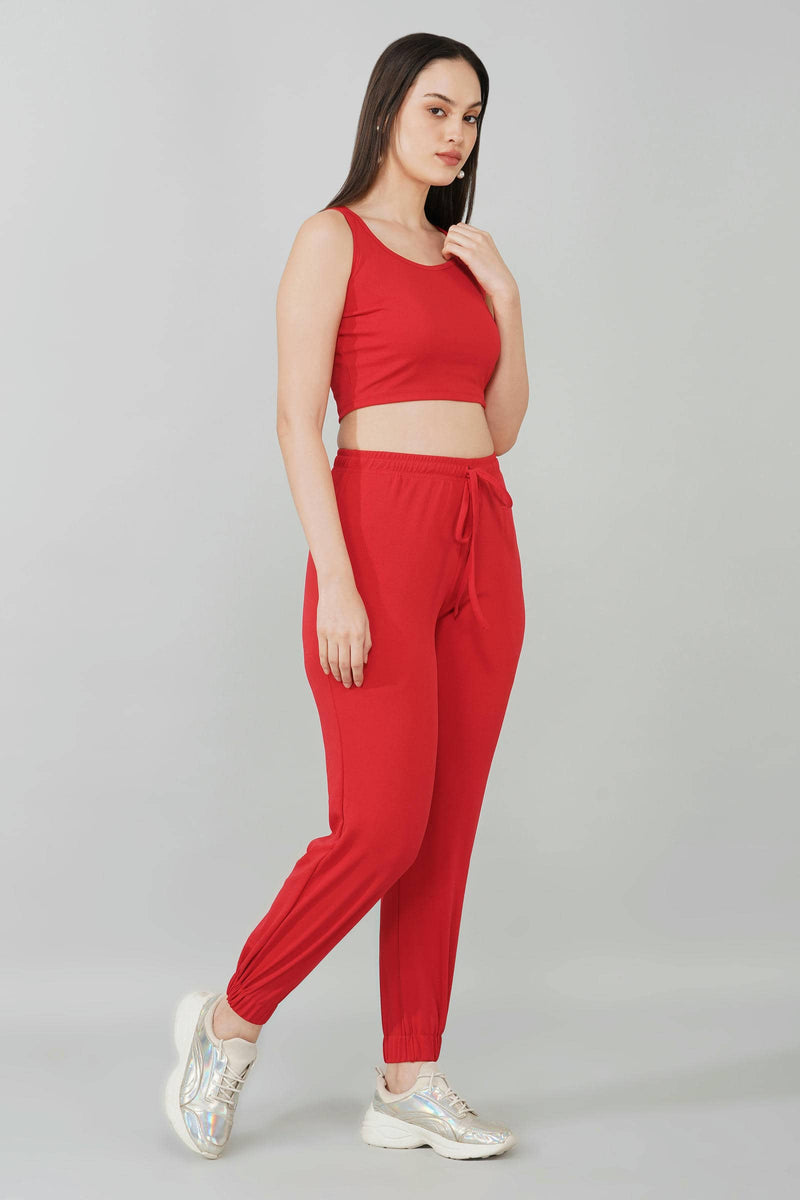 Red Tank & Jogger Set