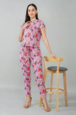 Pink Abstract Print Coord Set