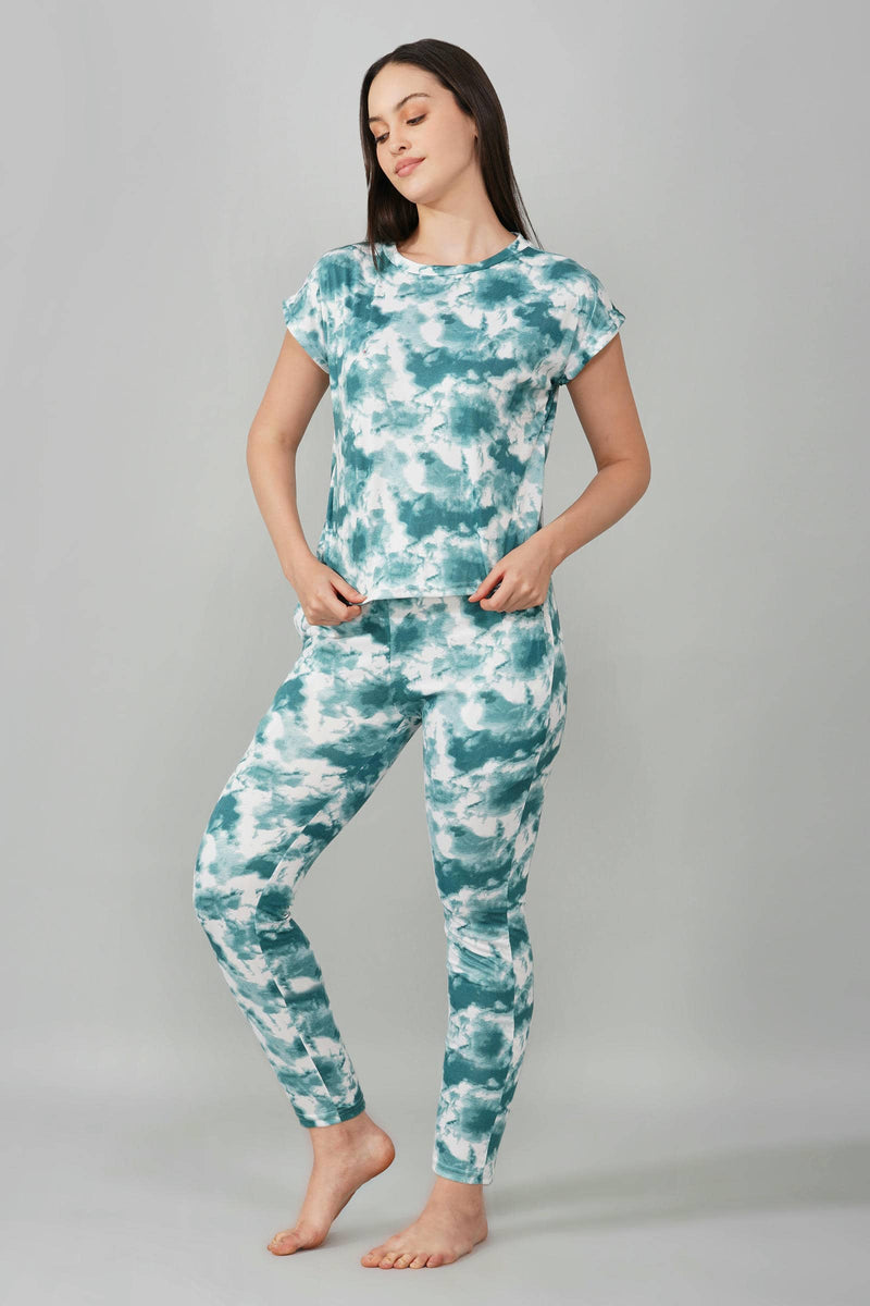 Green Tie-Dye Coord Set