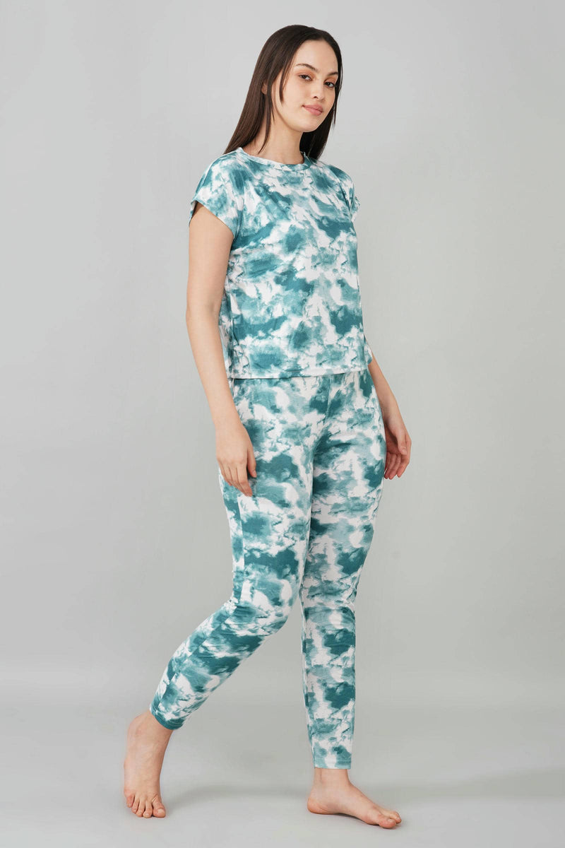 Green Tie-Dye Coord Set