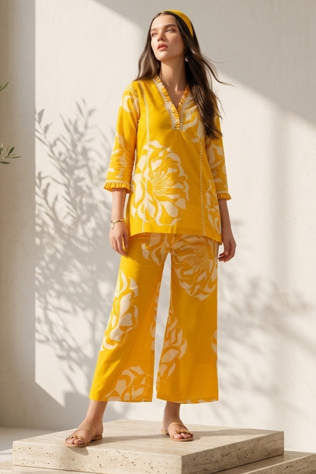 Mustard Bloom Co-ord Set